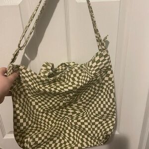 Baggu horizontal duck bag, moss trippy checker